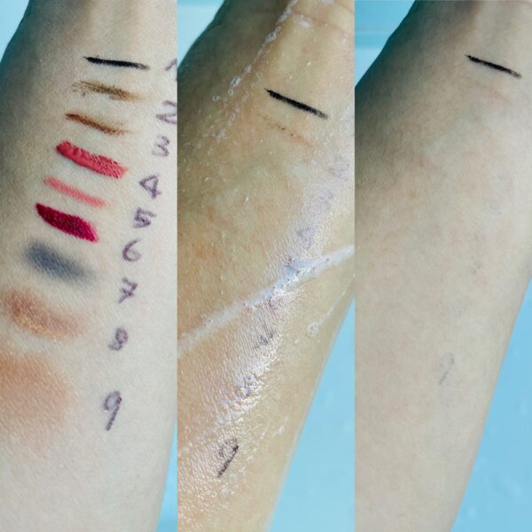 This is a makeup removal test images with the soap.